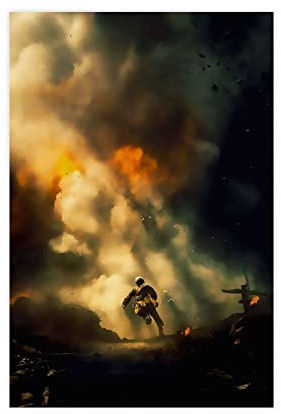 HDTS Movie Hacksaw Ridge Poster 3 Canvas Poster Bedroom Decor Sports Landscape Office Room Decor Gift Unframe: 20x30inch(50x75cm)