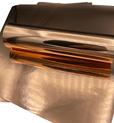 10 Blatt A4 Premium reflektierendes Papier mit Spiegeleffekt, einseitig, 140 g/m², 94 lb Text, Roségold