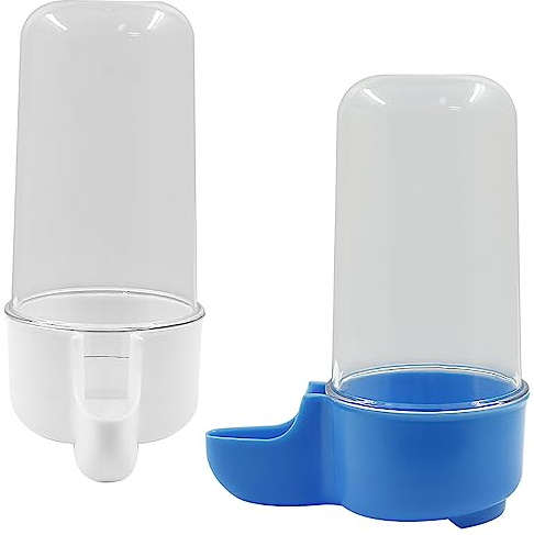Uenhoy 4 Pcs Plastic Bird Feeder, 200ml/6.76 fl oz, For Parrots, Cockatiels, Budgies, Mice, Hamsters