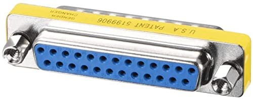 XYWHPGV DB25 VGA Gender Changer Connettore adattatore accoppiatore da 25 pin femmina a maschio a 2 file Mini Gender Changer per applicazioni seriali Blu(628b0 dabb5 ac7b9 6a276 58074 d0076