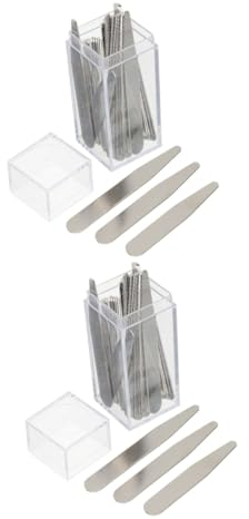 CALLARON 72stücke Herren Hemd Kragenstäbchen Aus Edelstahl Kragenstützen Für Hemden Transparenter Box Für Gepflegte Anzüge Und Freizeithemden