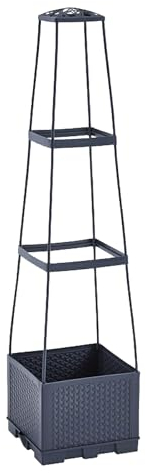 45-Zoll-Spalier für Kletterpflanzen, Hochbeet Im Freien, Freistehender Spalier-Pflanzkasten für Weinreben, Kletterpflanzen, Blumen Im Garten, Terrasse, Balkon