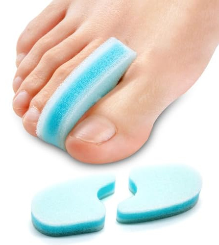 Sumiwish Foam Toe Separators, 20 Pack Breathable Toe Spacers, Reduce Friction and Relieve Corns Pain, Overlapping Toes Corrector - (Blue)
