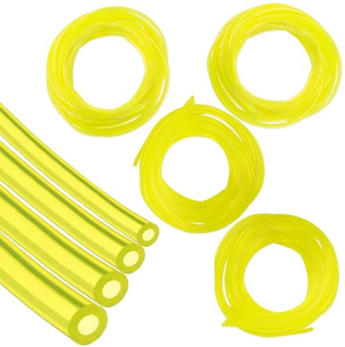 Tubo carburante universale per decespugliatore, Filo per Decespugliatore, 4 misure, tubo flessibile per motoseghe Poulan Craftman, tosaerba, spazzaneve, pompe dell'acqua e piccoli motori, giallo