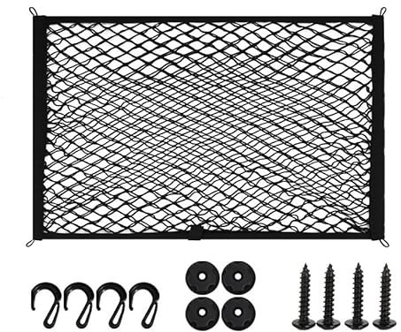 WSXCDE Auto Kofferraumnetz, für Ford Fiesta Focus Mondeo KUGA Escape Hochelastisches Nylon Kofferraum Organizer Netz Elastisches Kfz Aufbewahrungsnetz Gepäcknetz,C-Double Layer