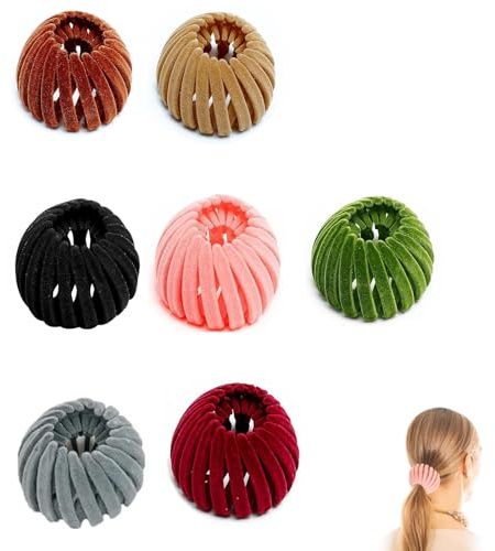 DEANKEJI 7-Teiliges Mehrfarbiges Haarspangen, Größenverstellbares Haarclips Damen, Haarspangen Damen Dünnes Haar Geeignet für Hohe Pferdeschwänze, Locken und Lange Haare