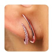 MUMREUES Rose Gold Earrings for Women Trendy 14K Rose Gold Plated Stud Earrings Dainty Minimalist Jewelry Gift for Her
