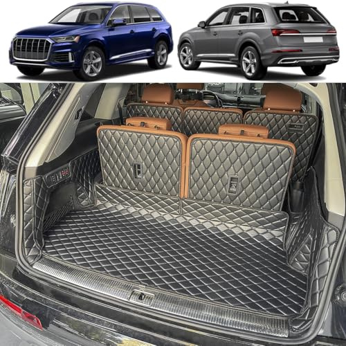 7DEEKEI Kofferraumwanne kompatibel mit Audi Q7 4M 7-sitzer 2015-2025 Kofferraummatte Kofferraum schutzmatte