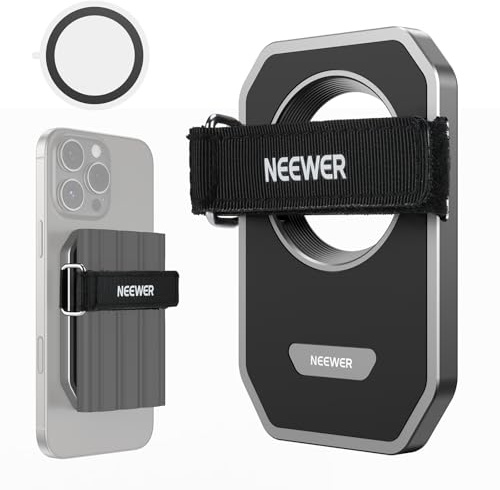 NEEWER Magnetic SSD Mount with Upgraded Touch Fastener, SSD Holder Compatible with MagSafe 16 Pro Max 15 Pro Max 16 Pro 15 Pro for ProRes Video Recording Samsung Lexar SanDisk SSD, PA040