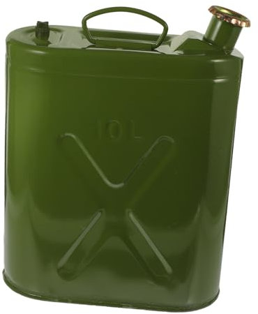 TOPBATHY 10l Weißblech Benzinfass Robuster Kraftstofftank Tragbar Stoßfest Outdoor Ölbehälter Für Fahrzeugwartung