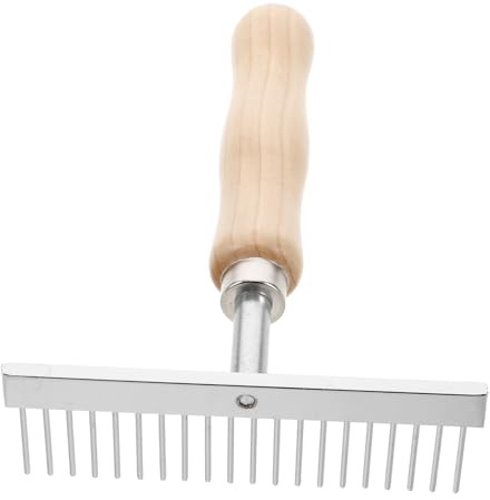Sosoport Pferdebürste Aus Edelstahl Mit Holzgriff Dematting-rake Für Haustiere Striegel Für Pferde Hunde Und Esel Effektive Entwirrung Und Pflege Robustes Vielseitiges Werkzeug