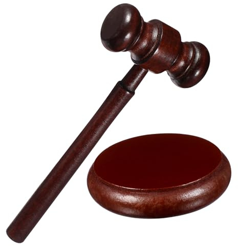 DOITOOL Martillo De Juez De Juguete Para Subasta Martillo De Madera Multifuncional Para Eventos De De Tribunal Para Abogados y Jueces