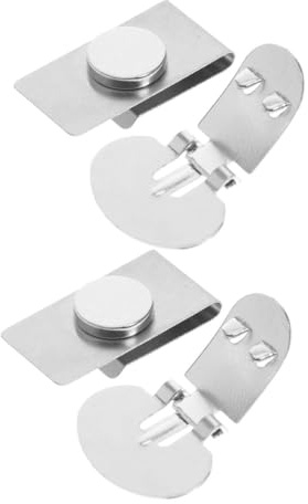 KOMBIUDA 2 Paare Unsichtbare Magnetische Krawattenklammer Edelstahl Magnetischer Krawattenhalter mit Diskretem Design Knitterfrei Zuverlässiger Halt für Herrenhemden Unsichtbarer