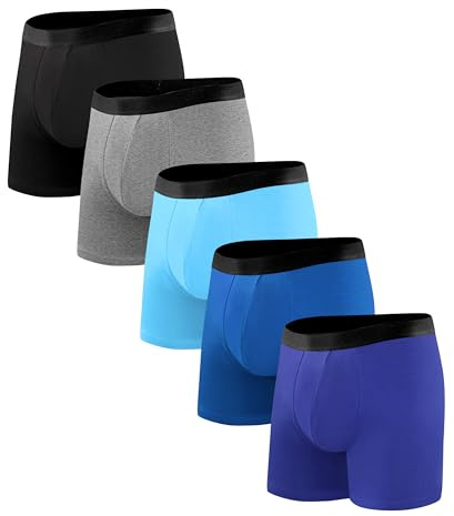 BEENIUBEE Inkontinenz Pants Männer 100ml Baumwolle,Waschbar Boxershorts Herren für Inkontinenz Unterwäsche mit Saugfähigkeit Pants,Wiederverwendbar Auslaufsichere Unterhosen 5er Pack Multicolor01 L