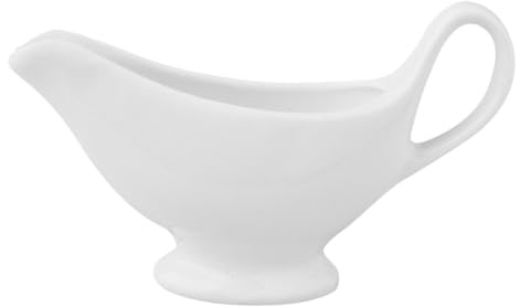 Hohopeti Brocca per Salsa in Ceramica 300ml con Manico Ergonomico e Beccuccio Antigoccia, Salsiera per Condimenti e Insalate, per Uso Domestico e Ristorazione