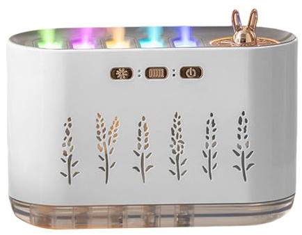 Humidificador Dormitorio – 700ml USB Silencioso | Difusor Aromaterapia Aceites Esenciales – Humiďificador Aire Ajustable con Luz LED 7 Colores – Humidificador Pequeño Escritorio para Hogar Oficina Beb