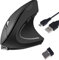 ONELY Mouse verticale senza fili ergonomico, ottico ricaricabile 2.4G ad alta precisione regolabile800/12001600DPI,5pulsanti per PC/computer/Mac
