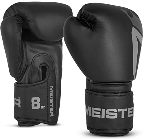Meister [kritisk] boxningshandskar – ergonomiska träningshandskar med hög densitet – mattsvart – 236 ml