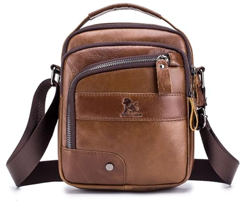 pundarika umhängetasche herren leder männertasche kleine leder Schultertasche handtaschen für männer,Verstellbarer Schultergurt.