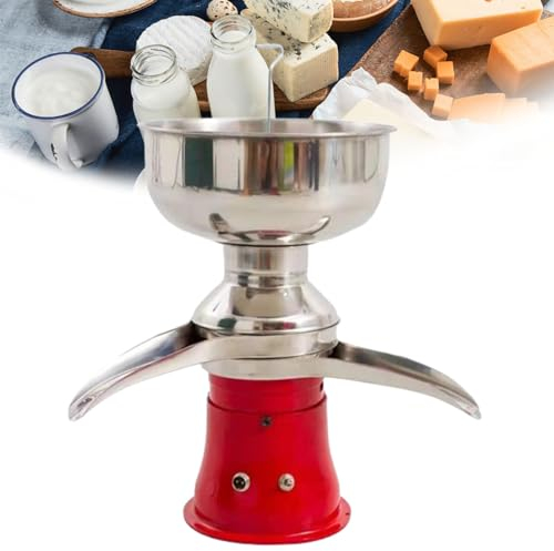 LFfwynog Cream Centrifugal Separator Electric descremadora de leche 50L/H Capacity Cream Maker with 5L 304 Stainless Steel Bowl for Fresh Goat Cow Milk