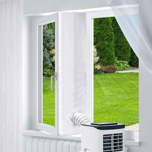 dellyy 400cm Klimaanlage Fensterabdichtung, Guarnizione Universale per Finestre per Condizionatore Portatile, Fensterdichtungen für Mobile Klimageräte, Klimaanlagen, Wäschetrockner, Ablufttrockner