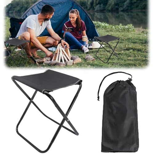 ZLXFT Klapphocker Faltbar,Tragbarer Angelhocker Klappbar,Camping Hocker,Angelhocker,Outdoor Klappstuhl,Klein Ultraleicht Falthocker,für Camping Jagd Wandern Angeln