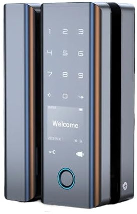 Serratura Smart, Tuya WIIF Smart Door Lock Impronta Digitale Password Card NFC APP Sblocco Chiave Serratura Elettronica Porta Scorrevole Push In Vetro Con Cornice Senza Telaio Sicurezza Casa Smart Loc
