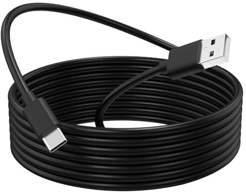Zosvoses USB-C Fast Charging Cable Power Cord Compatible with Xbox Series X/Series S Controller, PS5/PS5 DualSense Controller, Switch/Pro/Lite Controller, Steam Deck, Black (10ft)