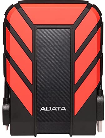 ADATA AHD710P-2TU31-CRD Dashdrive Durable HD710 Pro External Hard Disk Drive, USB 3.1 (2TB, Red)