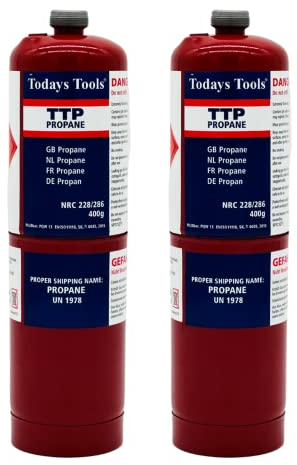 2x Propane 400g Bottle Disposable Gas Cylinder plumbers torch jet burner