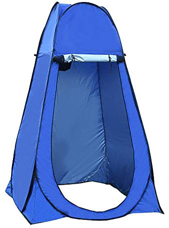 6 FT Tente de Douche Portable Pop Up Cabine Changement Tente De Camping Instantanée Pliable Intimité Abri Toilette Protection UV pour Plage Camping Randonnée Extérieure