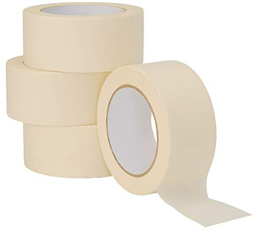 Lichamp Wide Masking Tape 2 inches, White Masking Tape Bulk Multi Pack, General Purpose & High Performance, 1.95 inches x 55 Yards x 4 Rolls (220 Total Yards)