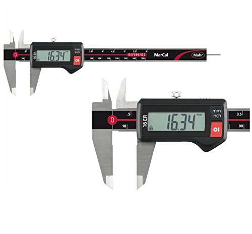 Mahr 4103205 MarCal 16 ER Digitaler Messschieber ohne Reibrad, 0-200 mm Reichweite