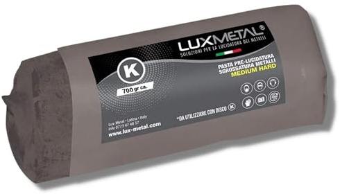 Lux Metal Polierpaste Schwarz 700 g mittel grob Schleifpaste Für Spiegelnden Glanz Und Kratzerentfernung Auf Edelstahl, Aluminium, Messing Holz Marmor Und Weitere Metall Ideal Zum Polieren Von Messern