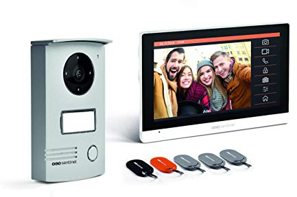 SCS Sentinel Videocitofono domestico, videocitofono cablato, videocitofono da porta, videocitofono touch screen con badge Visodoor, bianco, R7+ RFID, PVF0042