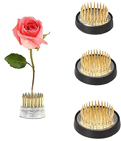 Bssowe 4 Stück Runder Blumenhalter Aus Kupfer, Flower Arrangement Tool, Blumenhalter Rund Ikebana, Ikebana Kenzan für Blumenarrangements Blumenläden Büros Gärten Teestuben (23mm/34mm/40mm/50mm)