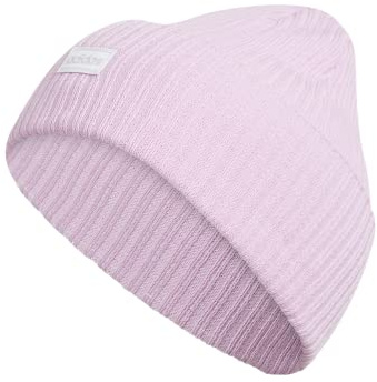 adidas Women's 4 Inch Cuff Fold Beanie, Bliss Lilac Purple/White/Clear Onix Grey, One Size