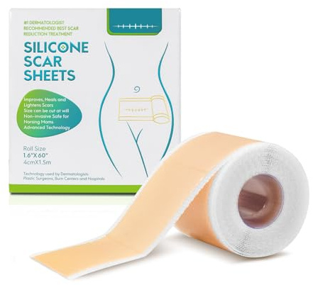 silikonpflaster für narben, silikon narbenpflaster für chirurgie, C-sektion, keloid, verbrennung, sichere und schmerzfreie narben entfernen(1.5m reicht für 4 monate)