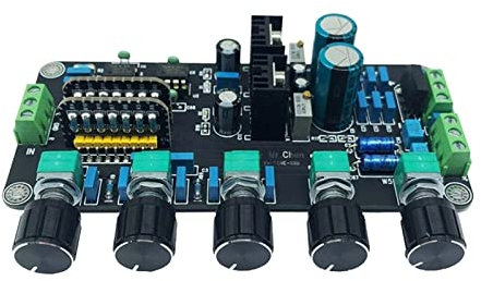KNOKR Preamp Tone Board UPC4570C OP AMP With LM317+LM337 Circuit Stereo Preamplifier Volume Tone Control Super OPA2604 AD827JN Operational Amplifier Chips