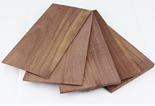 Vtimpac 6 Stück/Los-Dicke: 5 mm schwarzes Walnussholz, manuell, DIY, Massivholzplatte, Furnier, Gebäudemodell-Furnierplatten (100 x 100 mm)