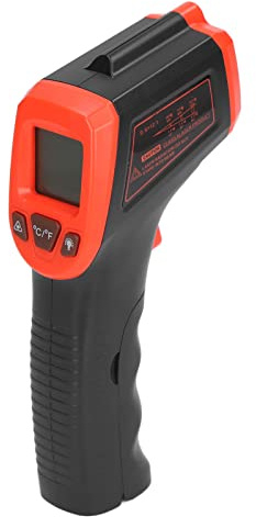 Temperature Measuring Gun, Infrared Thermometer Non Contact ABS Housing Automatic Shutdown Handheld Data Saving for Measurement (Red) Laser Surface Temp Reader