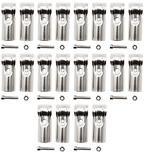ZUDKSUY Morsetto per tubi Morsetto a T Connettore Gancio e Loop Fence Morsetto in acciaio inox ispessito 1.9mm Tubo di collegamento in acciaio inossidabile