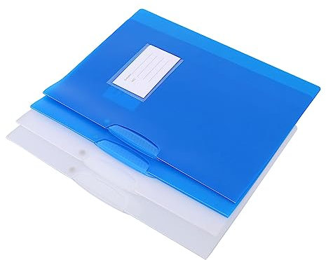 Ciieeo 4 Stück Ordner Aus Kunststoff Buchbinder A4-Ordner Durchscheinende Ordner Fächermappen Taschenberichtsordner Tragbare Ordner Zugstangenordner Tragbarer Mantel Zum Drehen