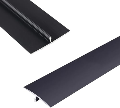 LIYI929GP T-Profil Übergangsschiene Übergangsprofil Breite 15 20 33 40mm, Bodenübergangsstreifen Dauerhaft Aluminium Ausgleichsprofil Schwarz Weiß Gold, Bodenleiste Türleiste Türschwellen Leiste
