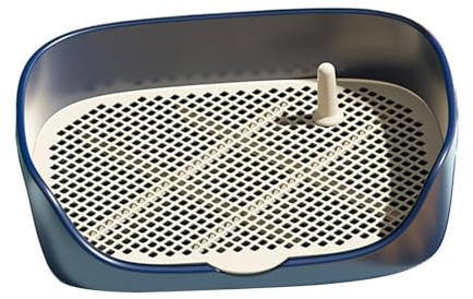 perfk Pot de Toilette pour Chien, d'entraînement intérieur pour Petits et Moyens Chiens, Toilettes pour Pipi d'animaux, bac à litière, bac à litière, Bleu L