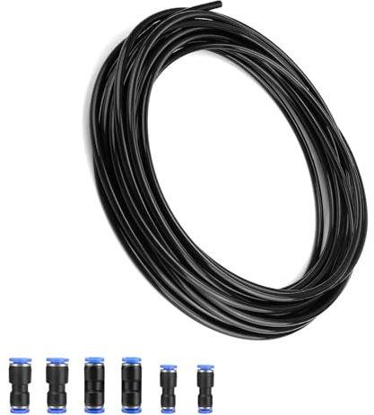 KLEHOPE Tubo Aria Compressa 6mm con 6 Connettori Pneumatici 6 X 4, 6 X 6, 6 X 8mm, Adatto per L'industria e La Casa