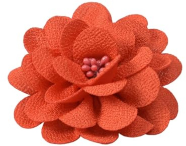 MYMERCERIE Brosche Blume, 8,5 cm, Orange