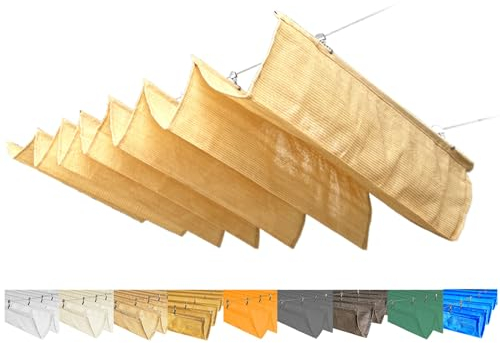 LXBAMKEA Retráctil Cubierta De Sombra para Pérgola, Exterior Toldo Parasol Wave, Protección Solar Y UV Corredera En U Refugio con Kit De Montaje, Cubierta De Jardín Toldo Wave