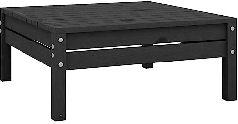 LIANGDONFC Balkon möbel für kleinen Balkon、balkonmöbelGarten Fußhocker Schwarz Kiefer MassivholzIdeal für Terrassen, Gärten