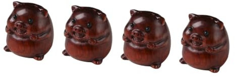 Cabilock 4 Stück Sandelholz- -Statue Charms Anhänger Anhänger Selber Machen Desktop- - Chinesisches Sternzeichen Charms Hängendes